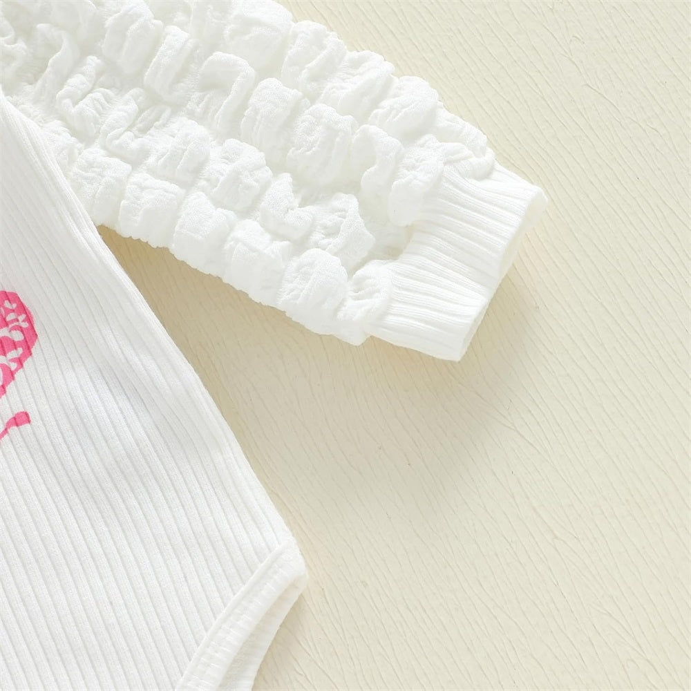 3PCS All You Need Is Love Letter Print Long Sleeve Baby Set