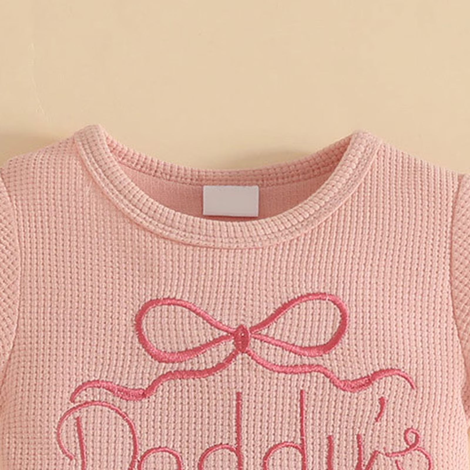 2PCS Mama's Girl Letter Embroidery Short Sleeve Baby Set