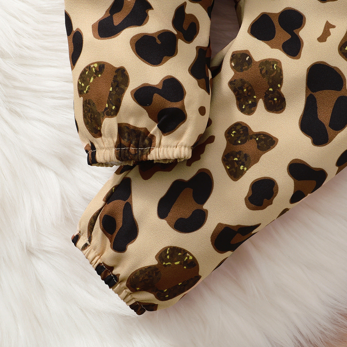Conjunto de 3 piezas para niña con estampado de leopardo I Got It From My Mama