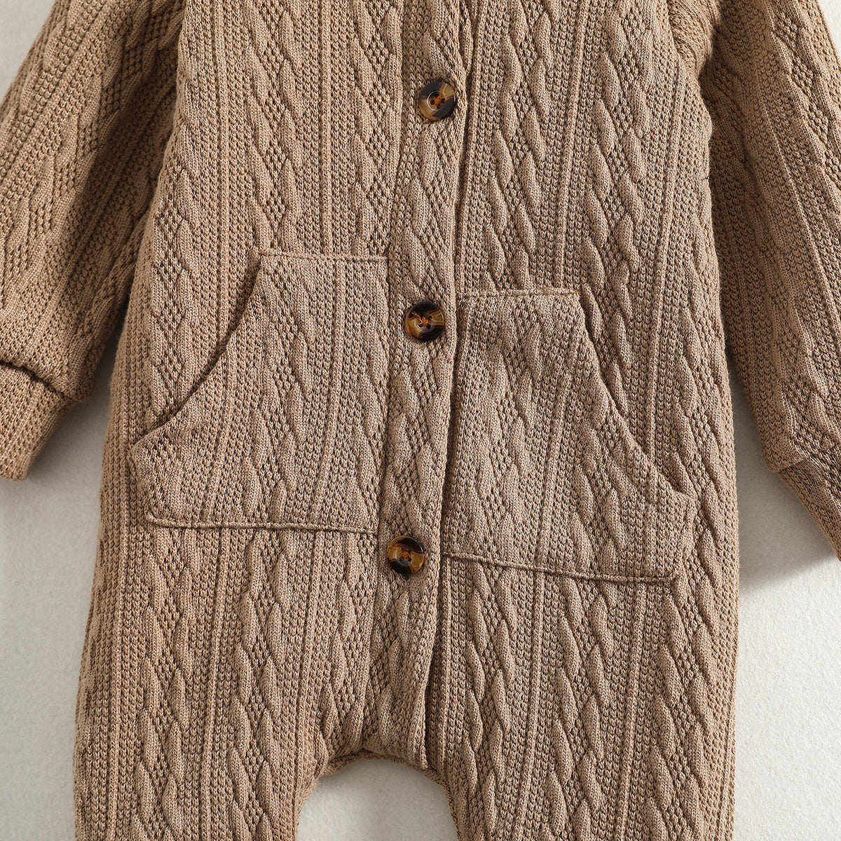 Lovely Solid Color Baby Long Sleeve Jumpsuit