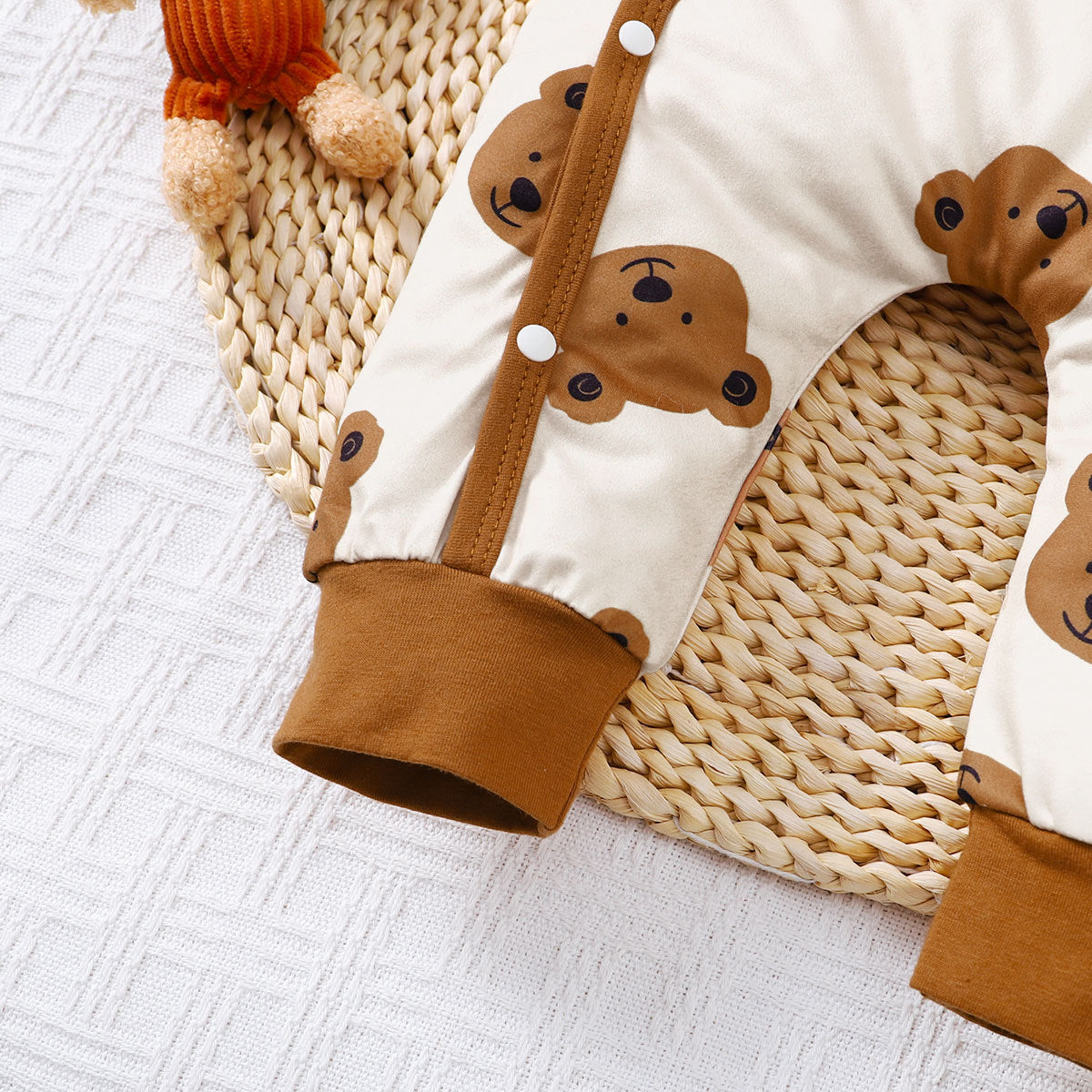 Lovely Bear Printed Baby Jumpsuit