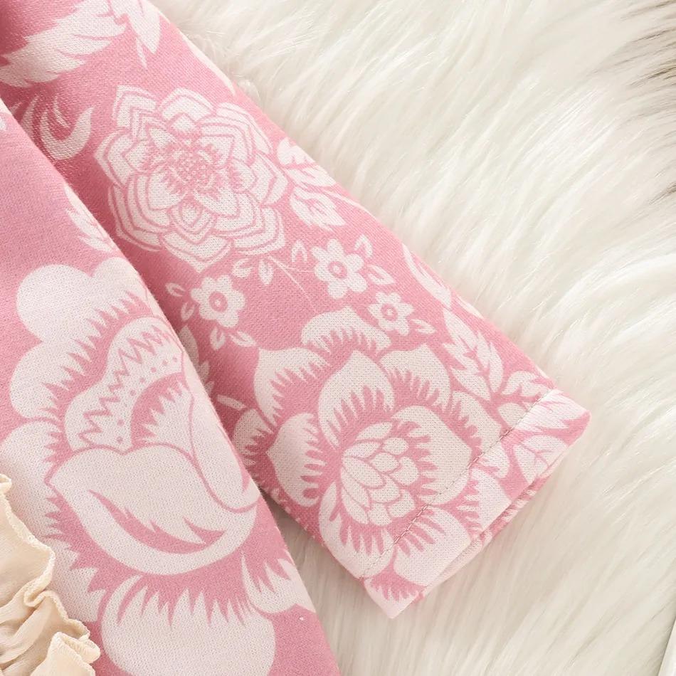 Mono de bebé con estampado floral lindo de 3 piezas