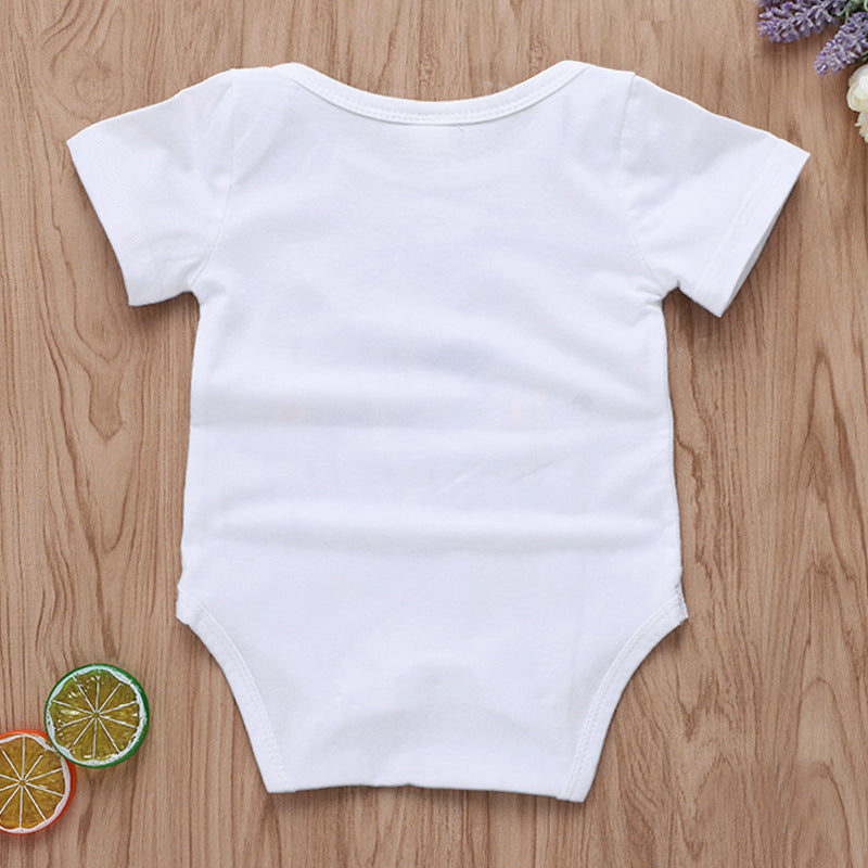 Going Fishing with Daddy Cartoon Letter Printed Baby Romper