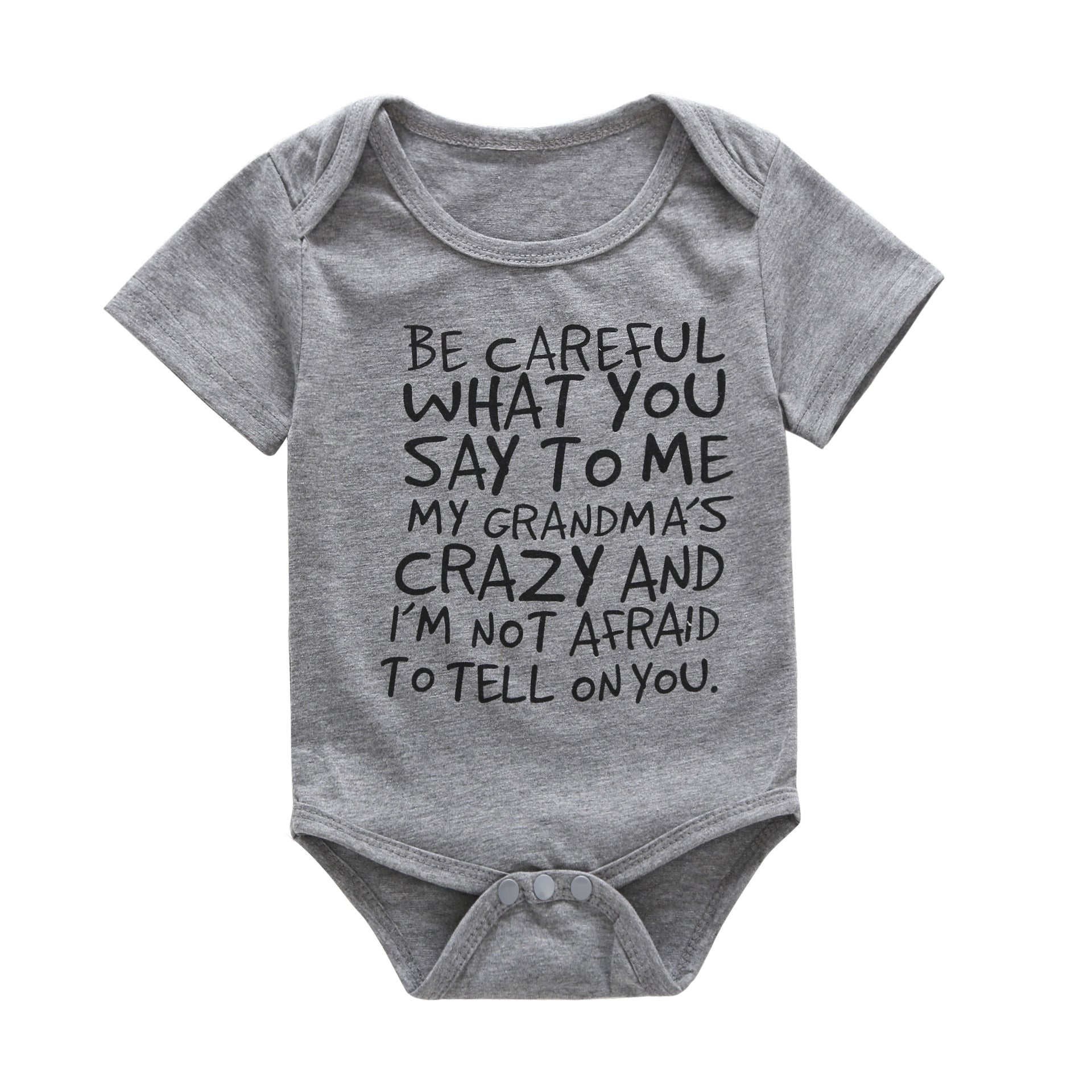 Comfy Cute Letter Printed Romper
