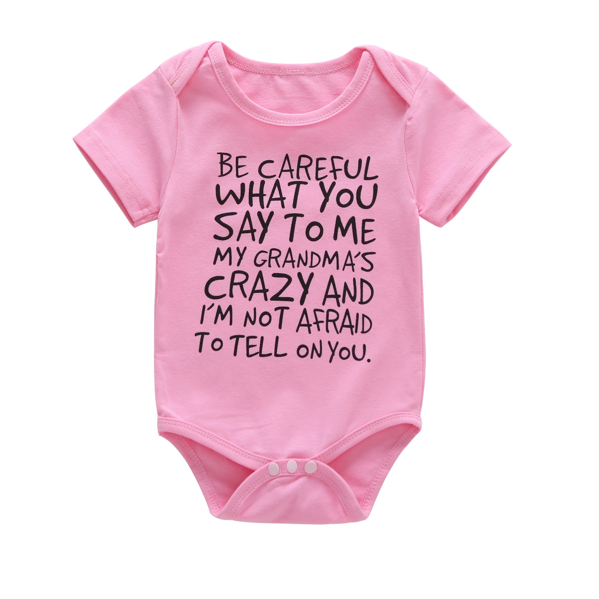 Comfy Cute Letter Printed Romper