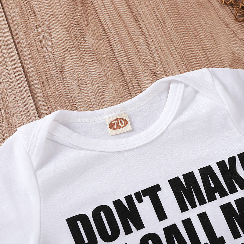 Mameluco de bebé con estampado de letras Don't Make Me Call My Auntie