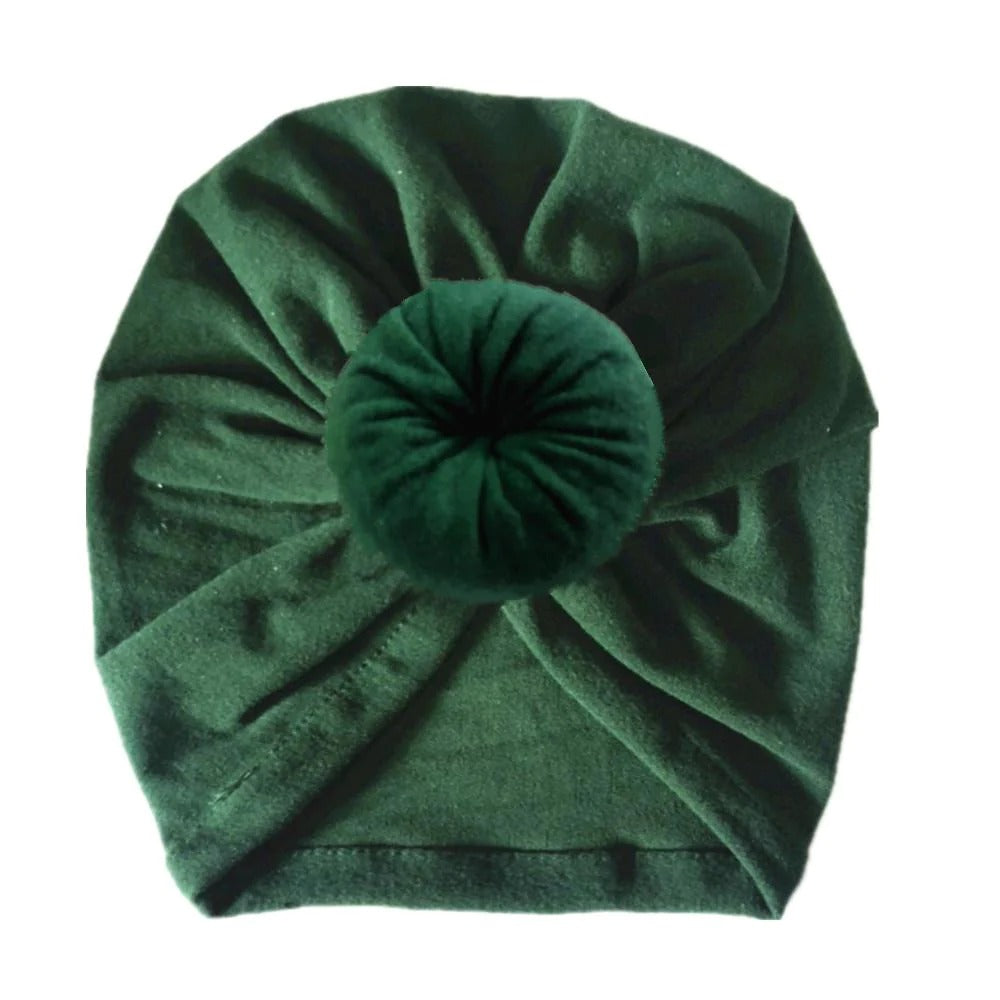 Chapeaux de turban indiens mignons, chapeau de beignet pour bébé