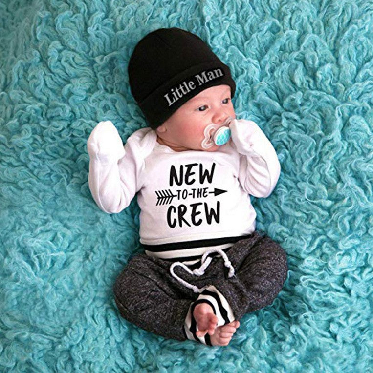 Ensemble haut et pantalon imprimé lettre Little Man