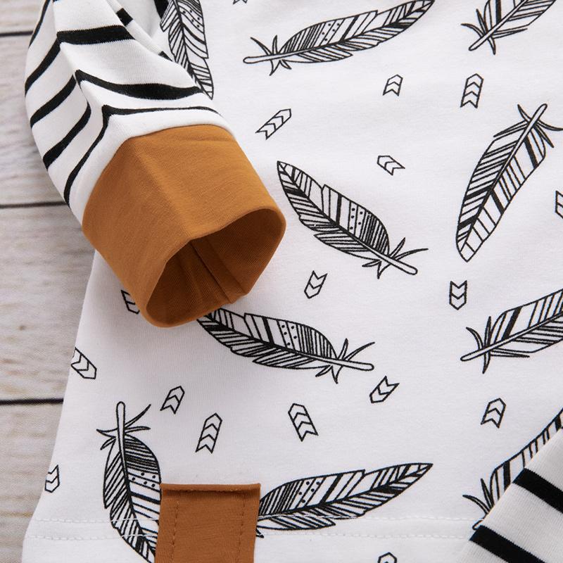 Conjunto de trajes de ropa de pantalones a rayas para bebé niño y niña