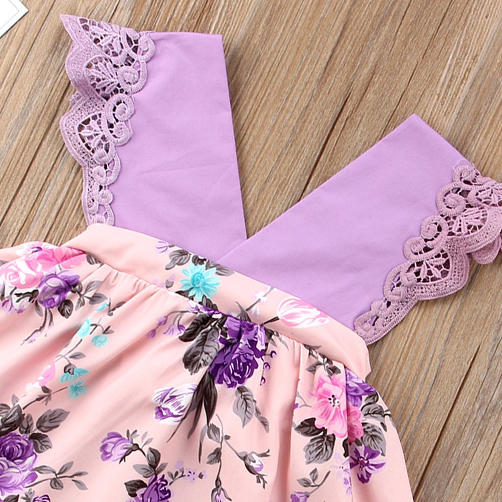 Mameluco de bebé con estampado floral encantador de 2 piezas