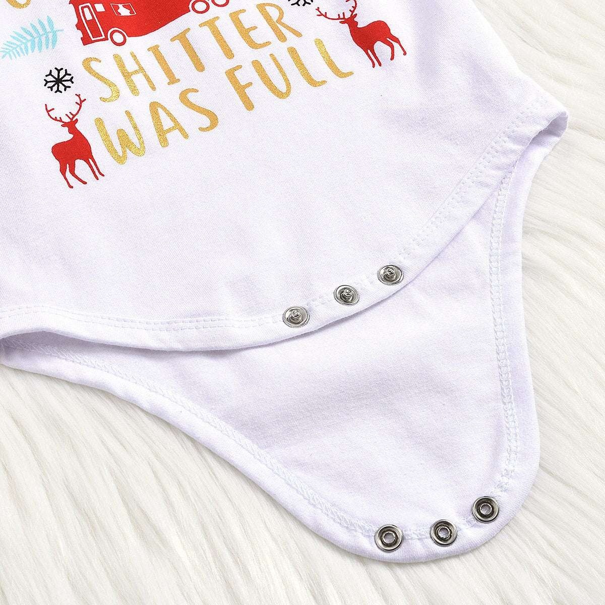 Ensemble bébé imprimé lettre joyeux Noël 3 pièces