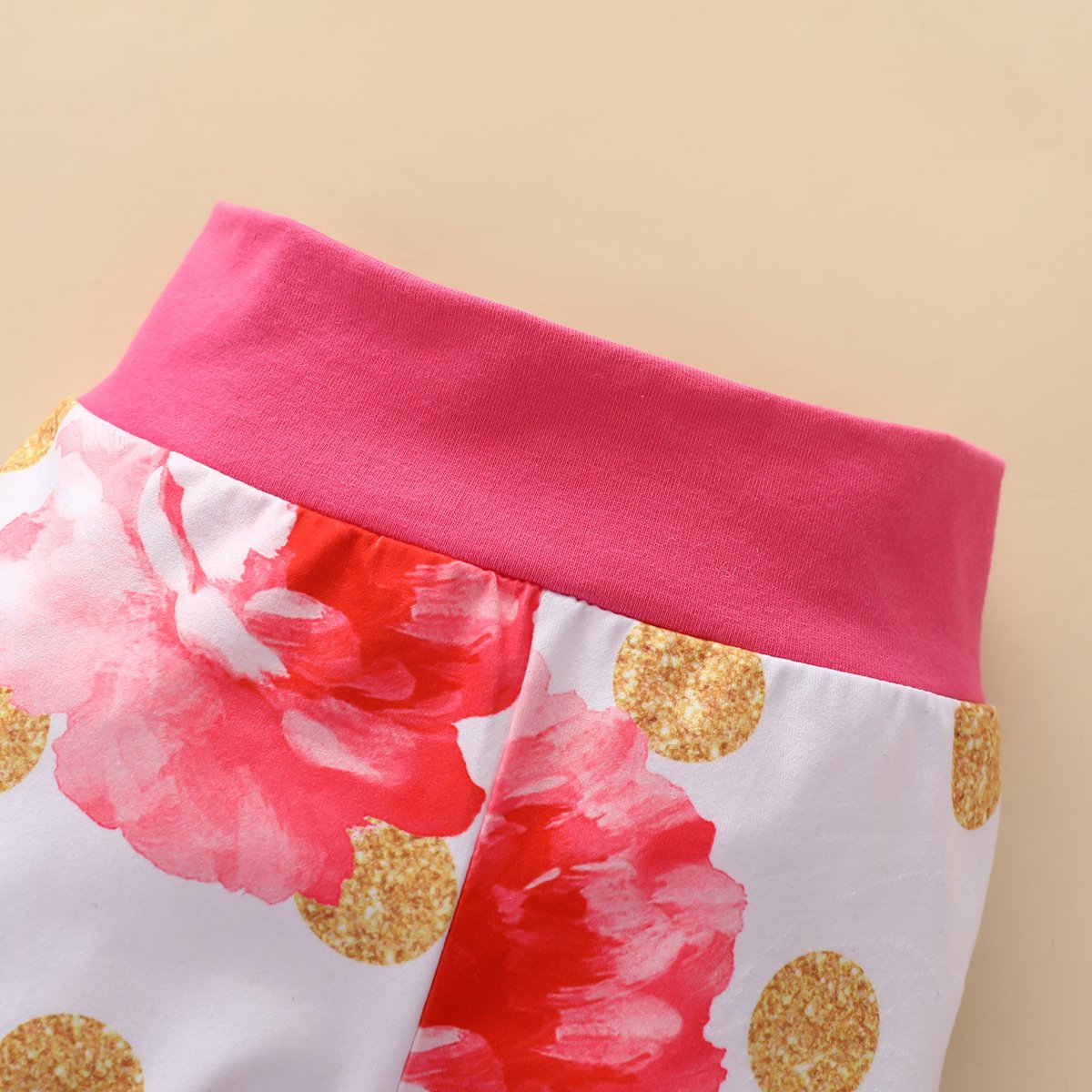 4PCS Lovely Letter And Floral Printed Baby Girl Set