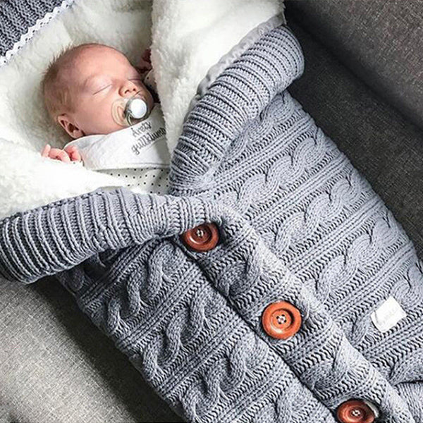 Sac de couchage en tricot d'hiver pour bébé