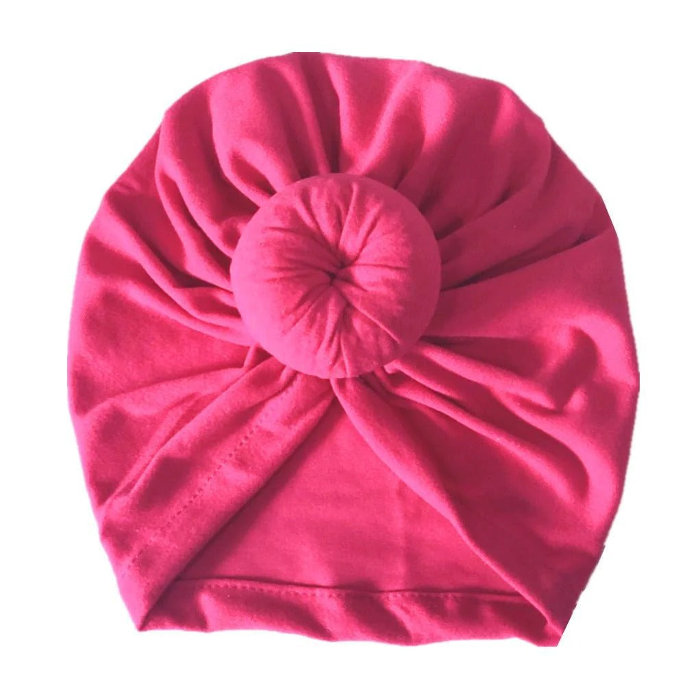 Chapeaux de turban indiens mignons, chapeau de beignet pour bébé