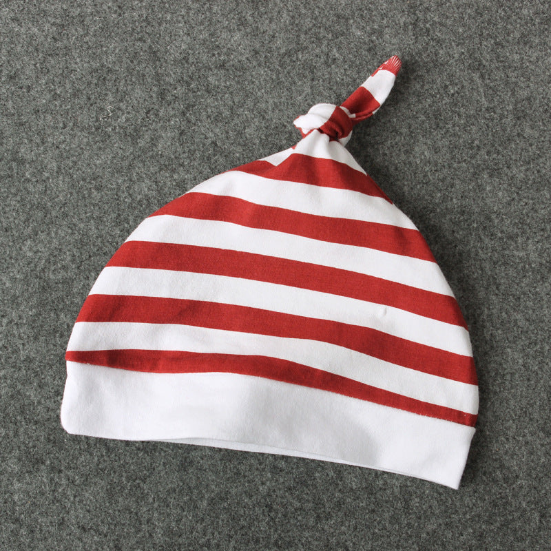 Conjunto de bebé con estampado de rayas navideñas y letras, el mejor regalo de 3 piezas