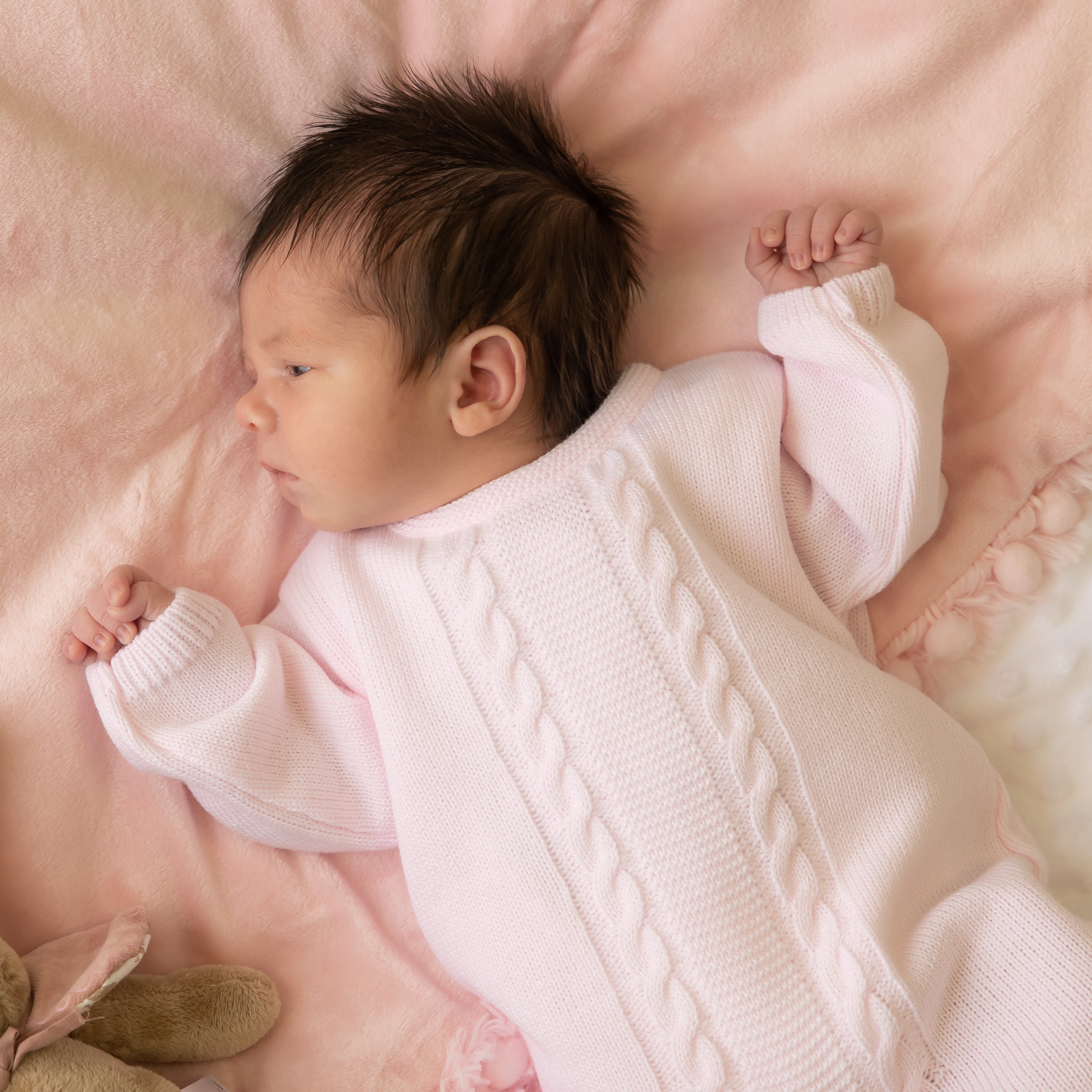 Pretty Solid Color Baby Long Sleeve Jumpsuit
