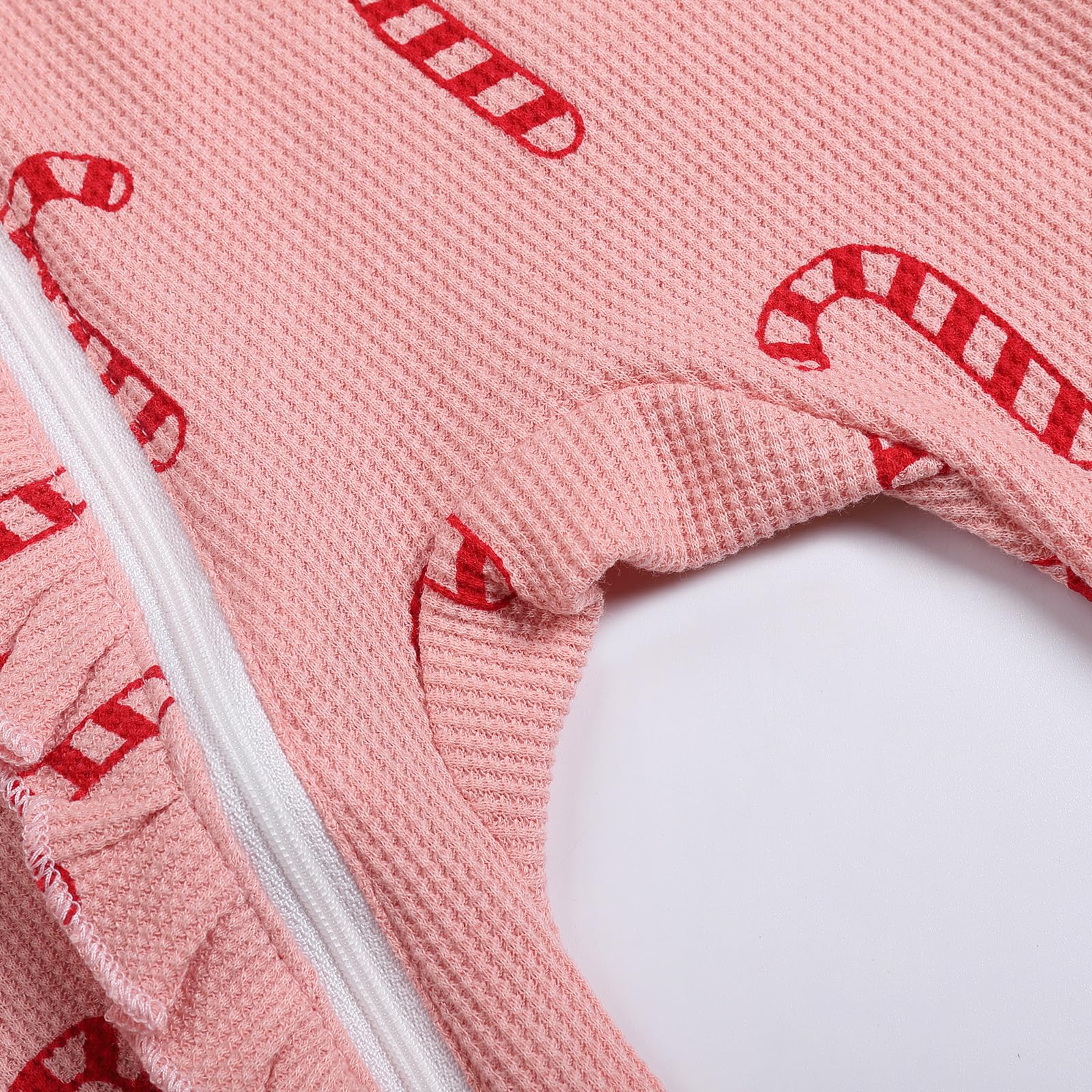 2 pièces jolie combinaison de bébé imprimée canne à sucre de noël