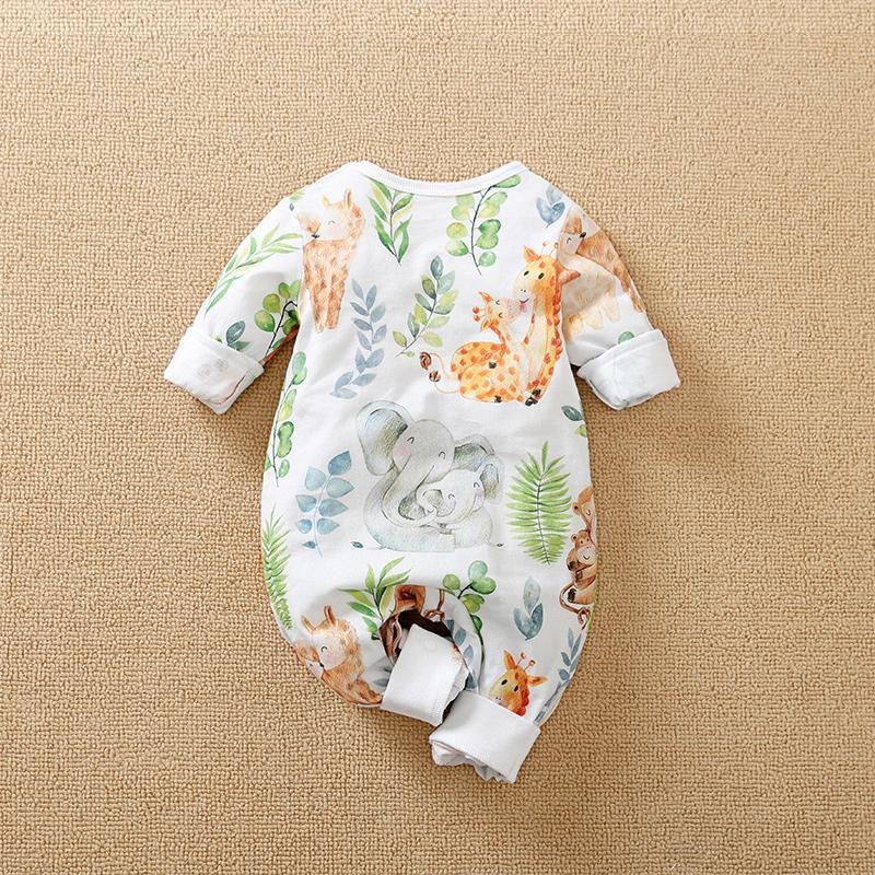 Mono de bebé con estampado de animales animados