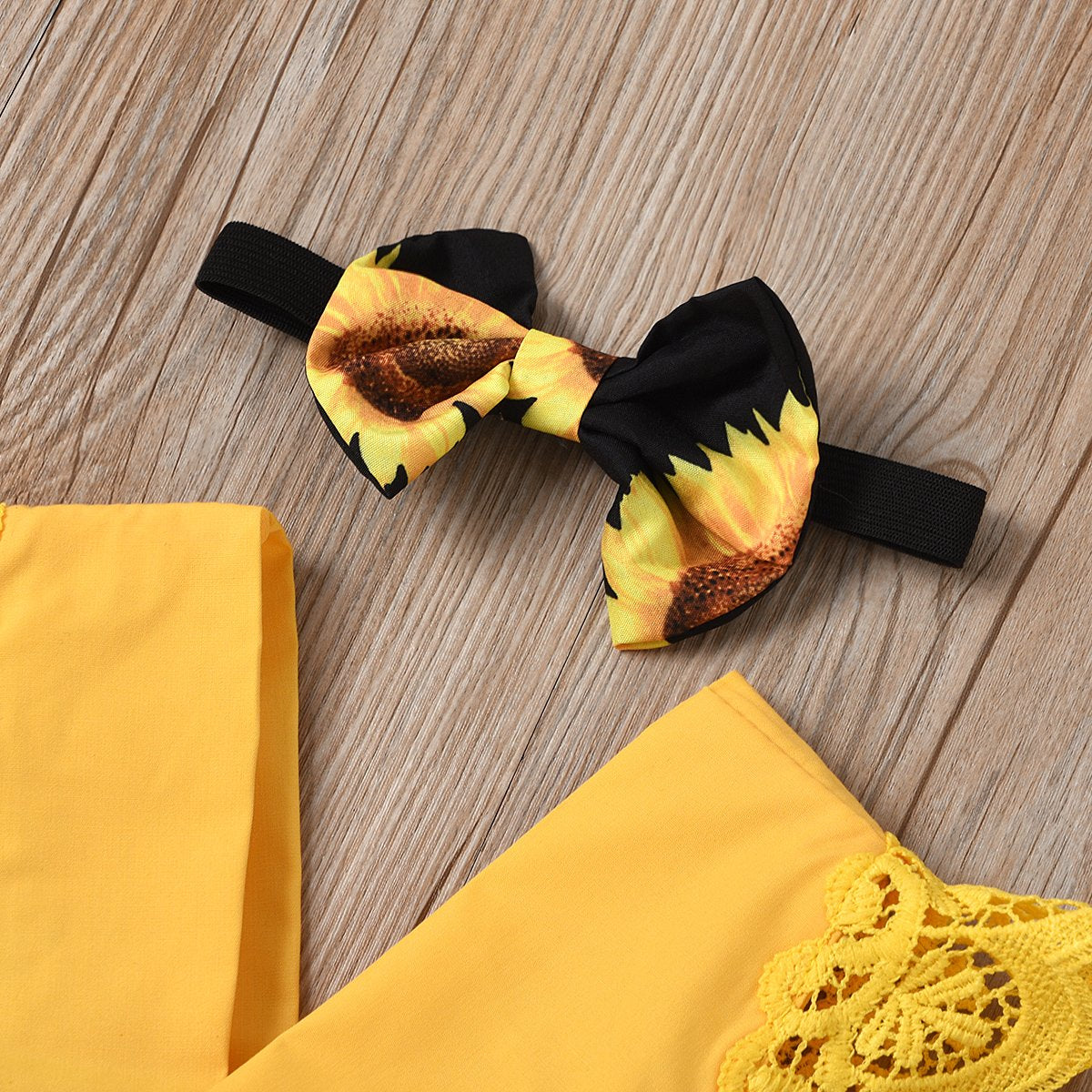 2 piezas mameluco estampado de girasol encantador