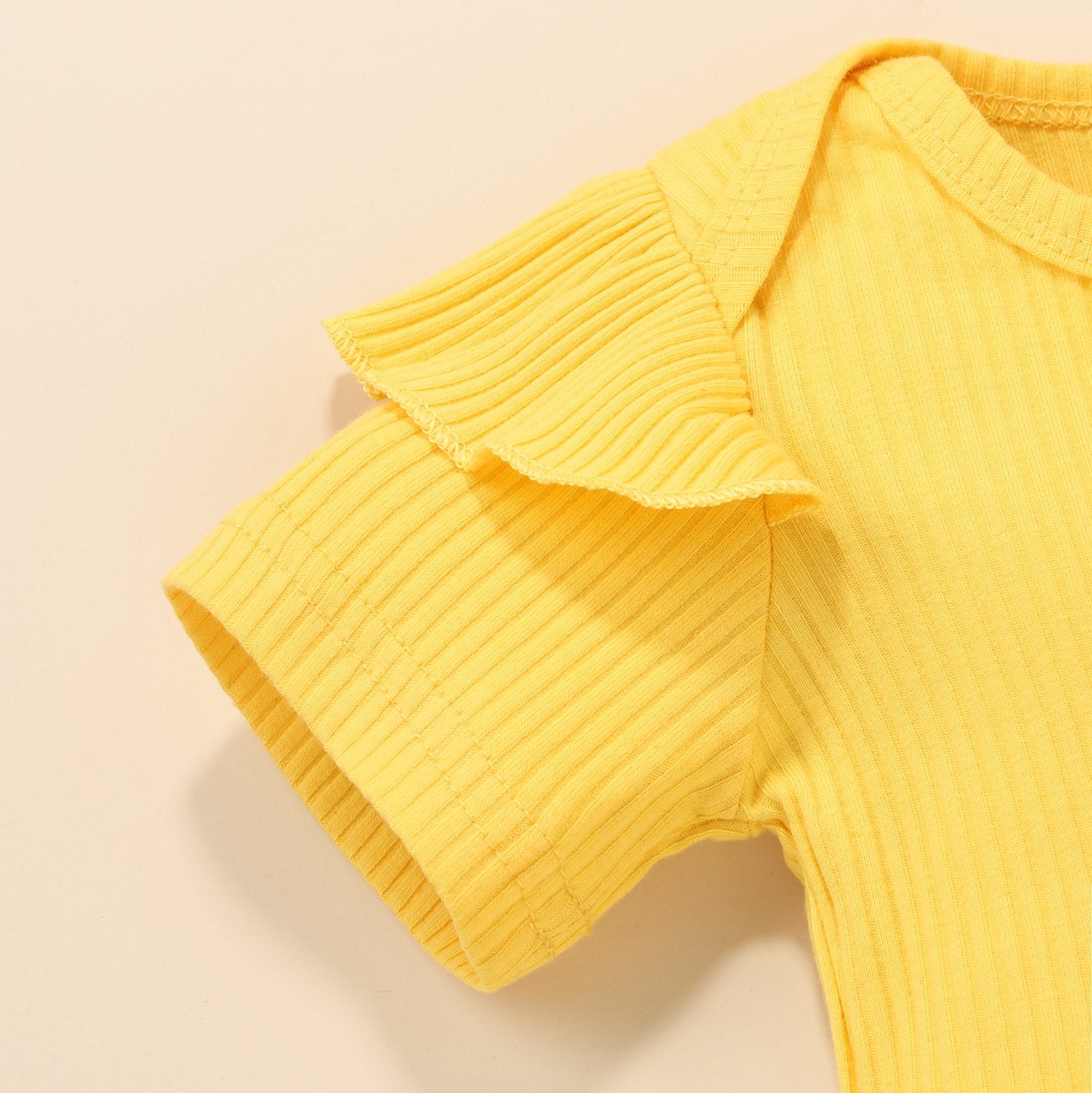 Conjunto de niña con estampado de girasol encantador de 3 piezas
