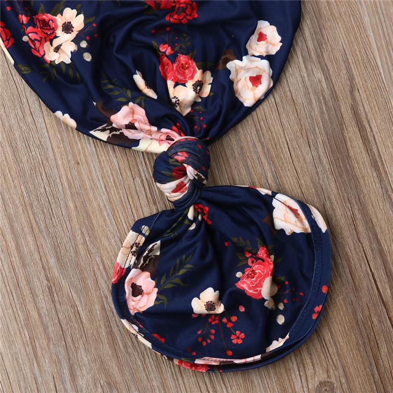 2 pièces joli sac de couchage pour bébé nouveau-né imprimé fleuri