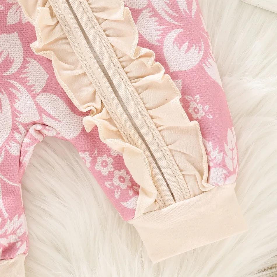 Mono de bebé con estampado floral lindo de 3 piezas
