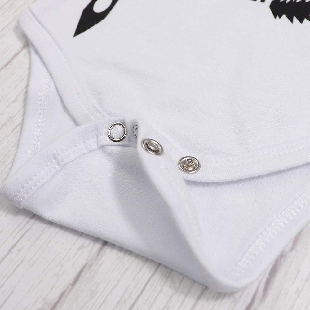 3PCS Cool Little Man Beard Printed Baby Set