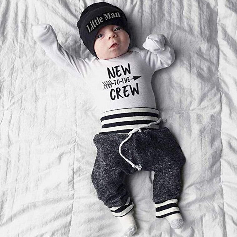 Ensemble haut et pantalon imprimé lettre Little Man