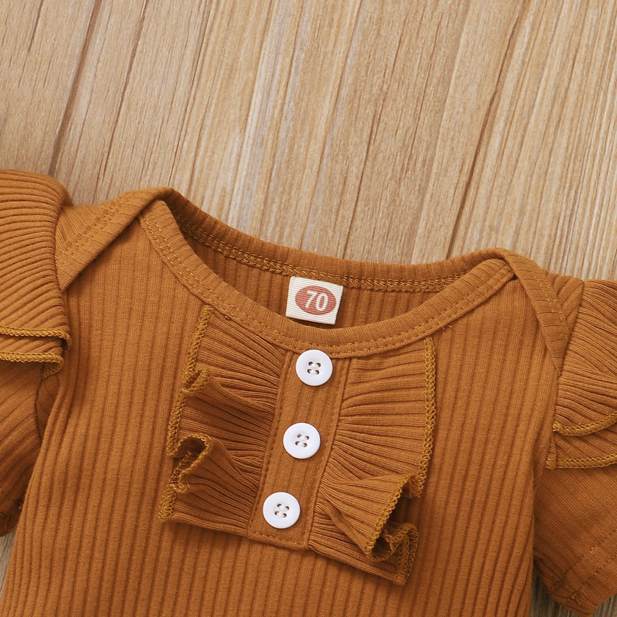 Conjunto de bebé estampado de rayas sólidas encantador de 3 piezas