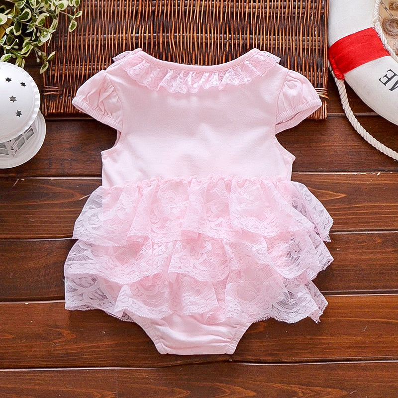 Bowknot Ruffled Layered Lace Bodysuit