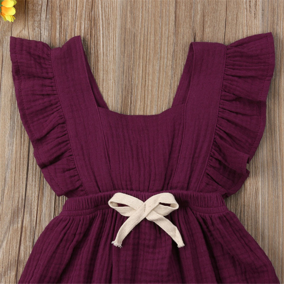 Mameluco con volantes vintage para niñas