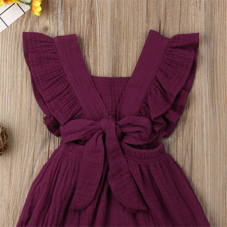 Mameluco con volantes vintage para niñas