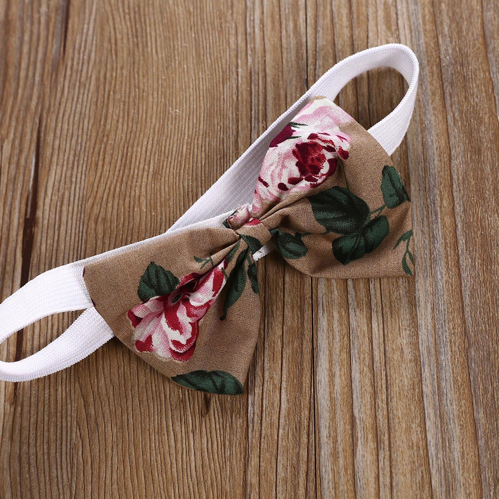 Conjunto de bebé de 3 piezas de body de manga corta con falda floral