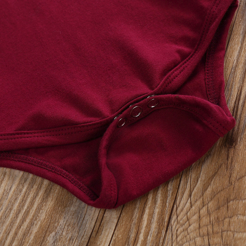 Conjunto de bebé de 3 piezas de body de manga corta con falda floral