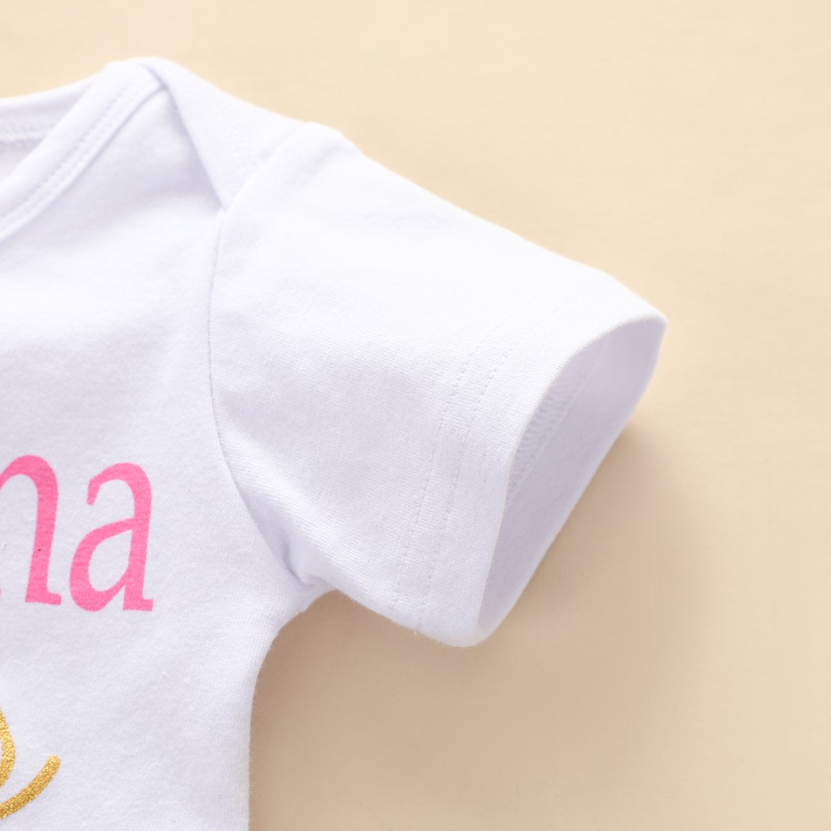 4PCS Lovely Letter And Floral Printed Baby Girl Set