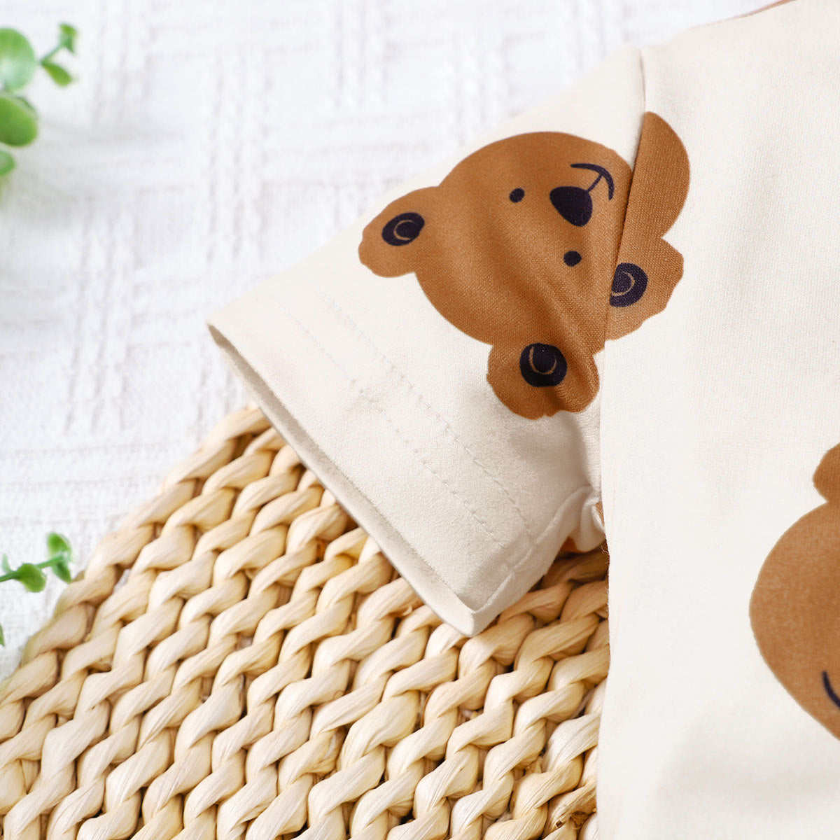 Lovely Bear Printed Baby Jumpsuit