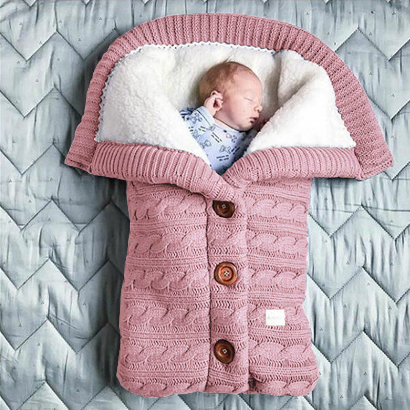 Sac de couchage en tricot d'hiver pour bébé