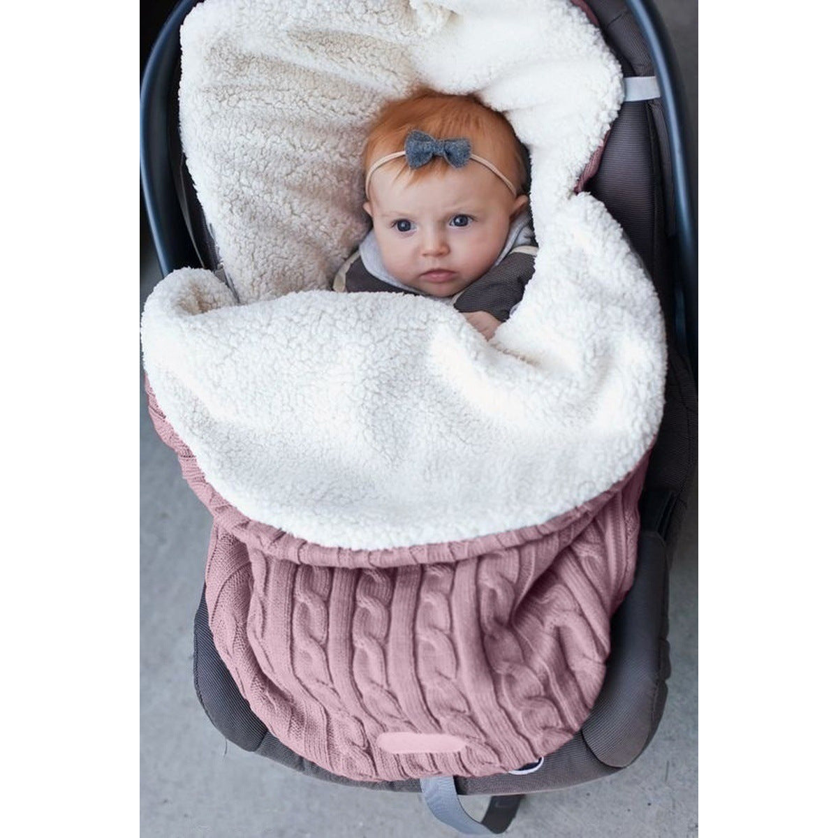 Couvertures d'emmaillotage pour bébés filles et garçons, sac de couchage en tricot