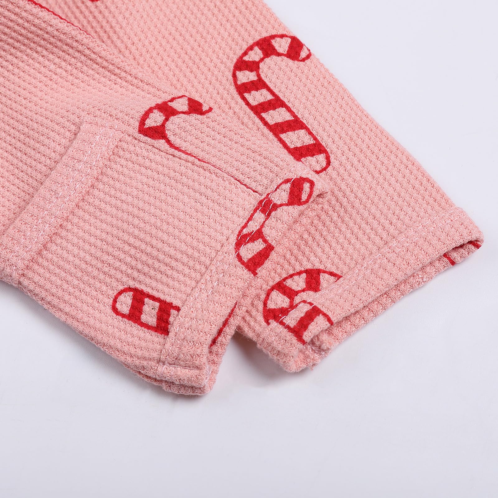 2 pièces jolie combinaison de bébé imprimée canne à sucre de noël