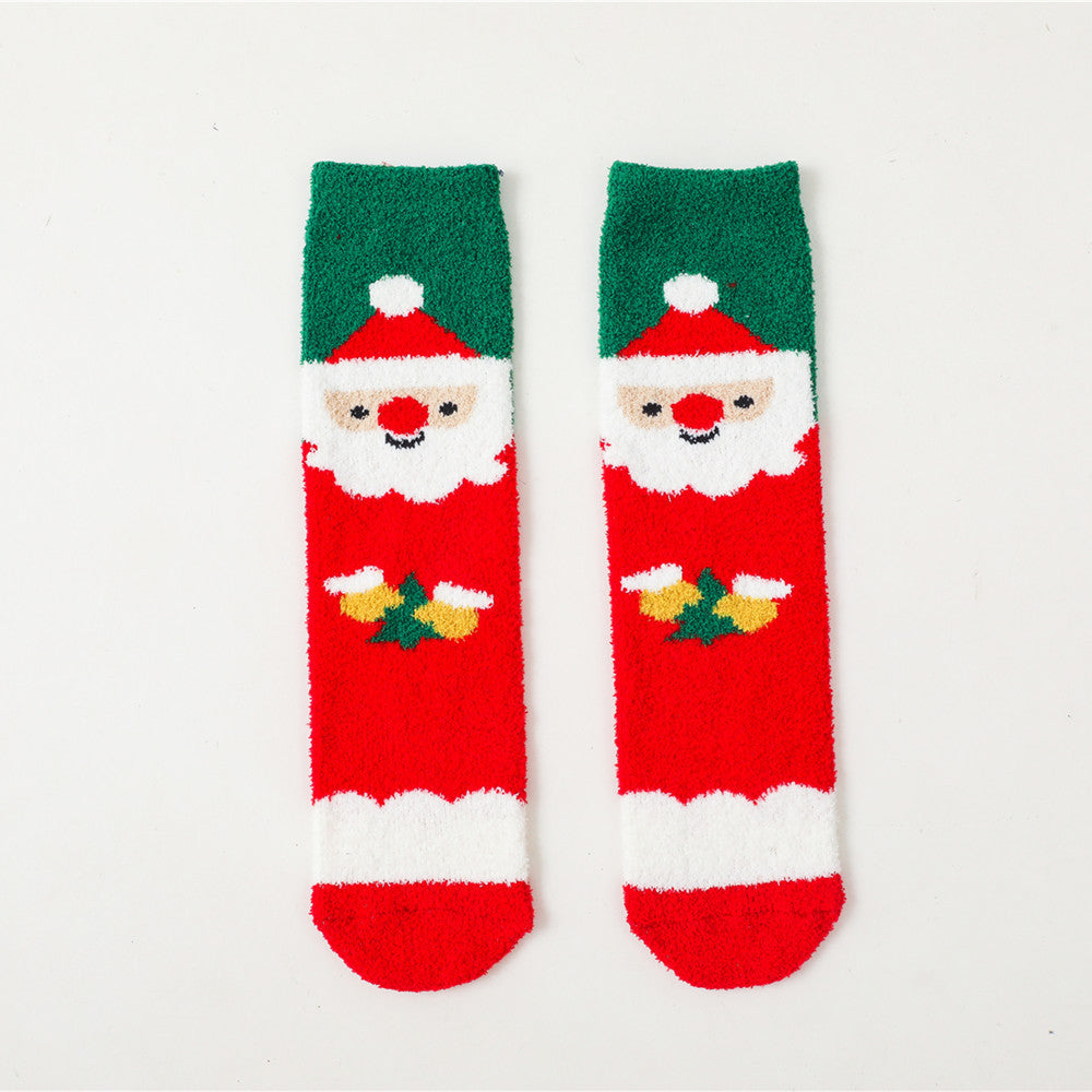 1 Pair Cute Newborn Christmas Printed Baby Socks