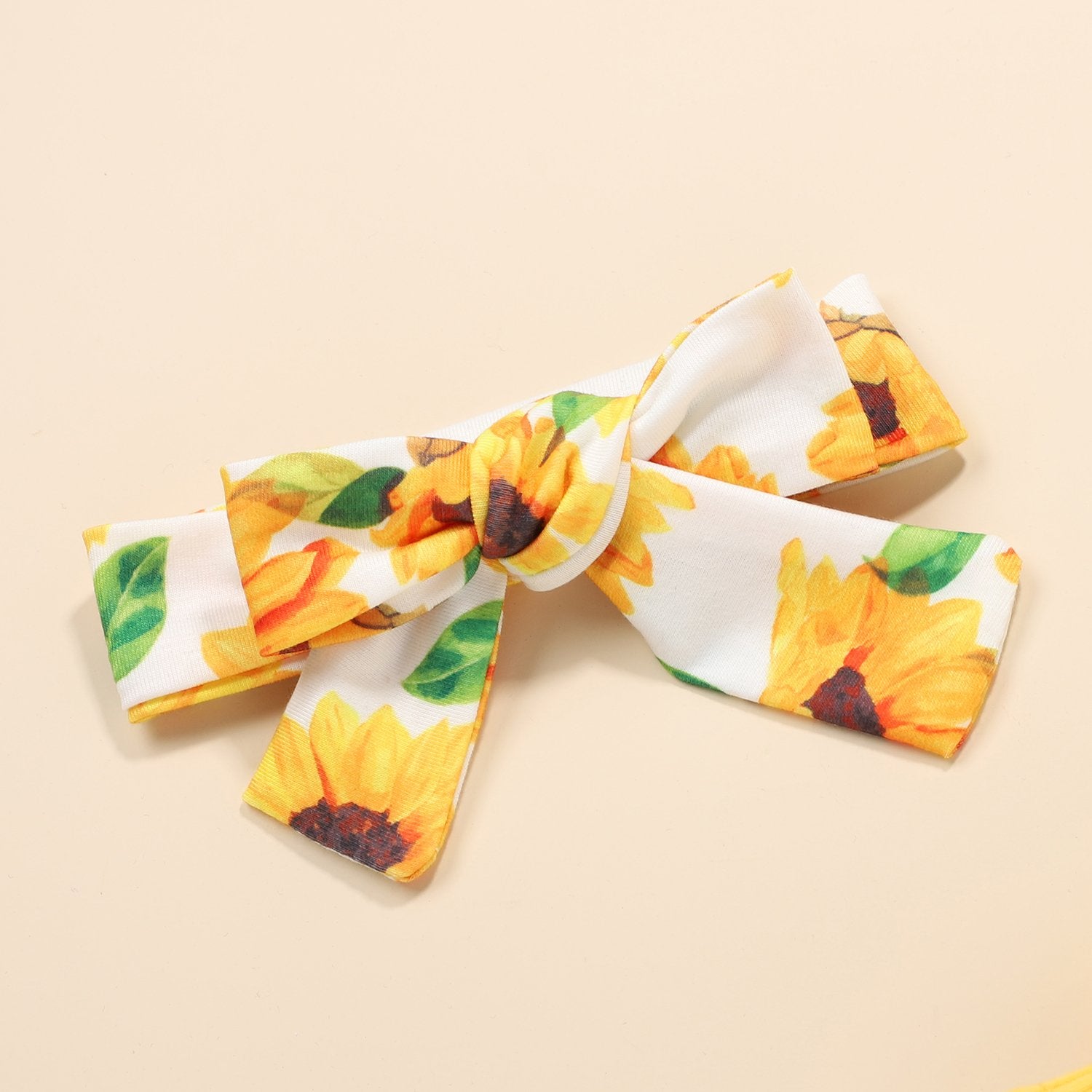 Conjunto de niña con estampado de girasol encantador de 3 piezas