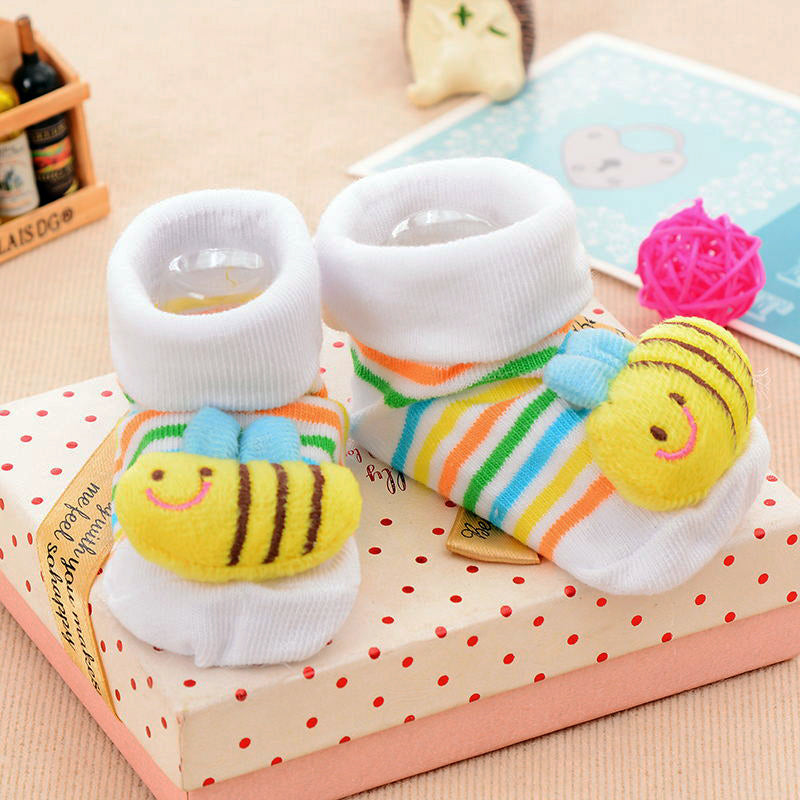 1 Pair Cute Animal Printed Newborn Infant Baby Soft Socks