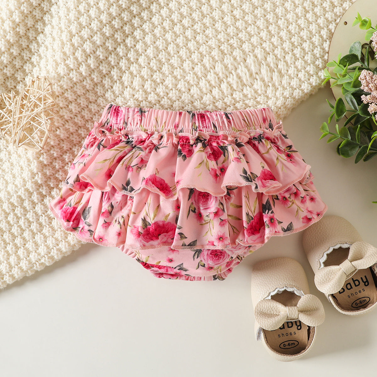Ensemble 3 pièces pour bébé floral imprimé lettre la princesse est arrivée
