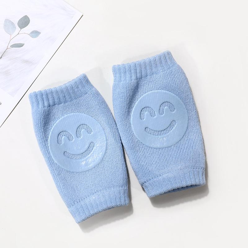 Genouillères antidérapantes pour bébé garçon et fille, accessoires de protection pour ramper, sourire, visage imprimé, genouillère de sécurité