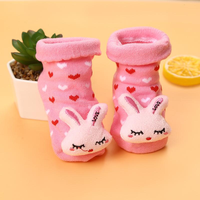 1 Pair Cute Animal Printed Newborn Infant Baby Soft Socks