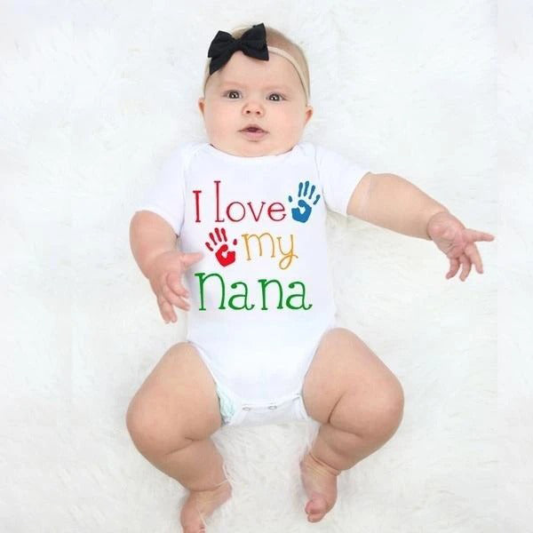 I Love My Nana Newborn Boys Girls Romper