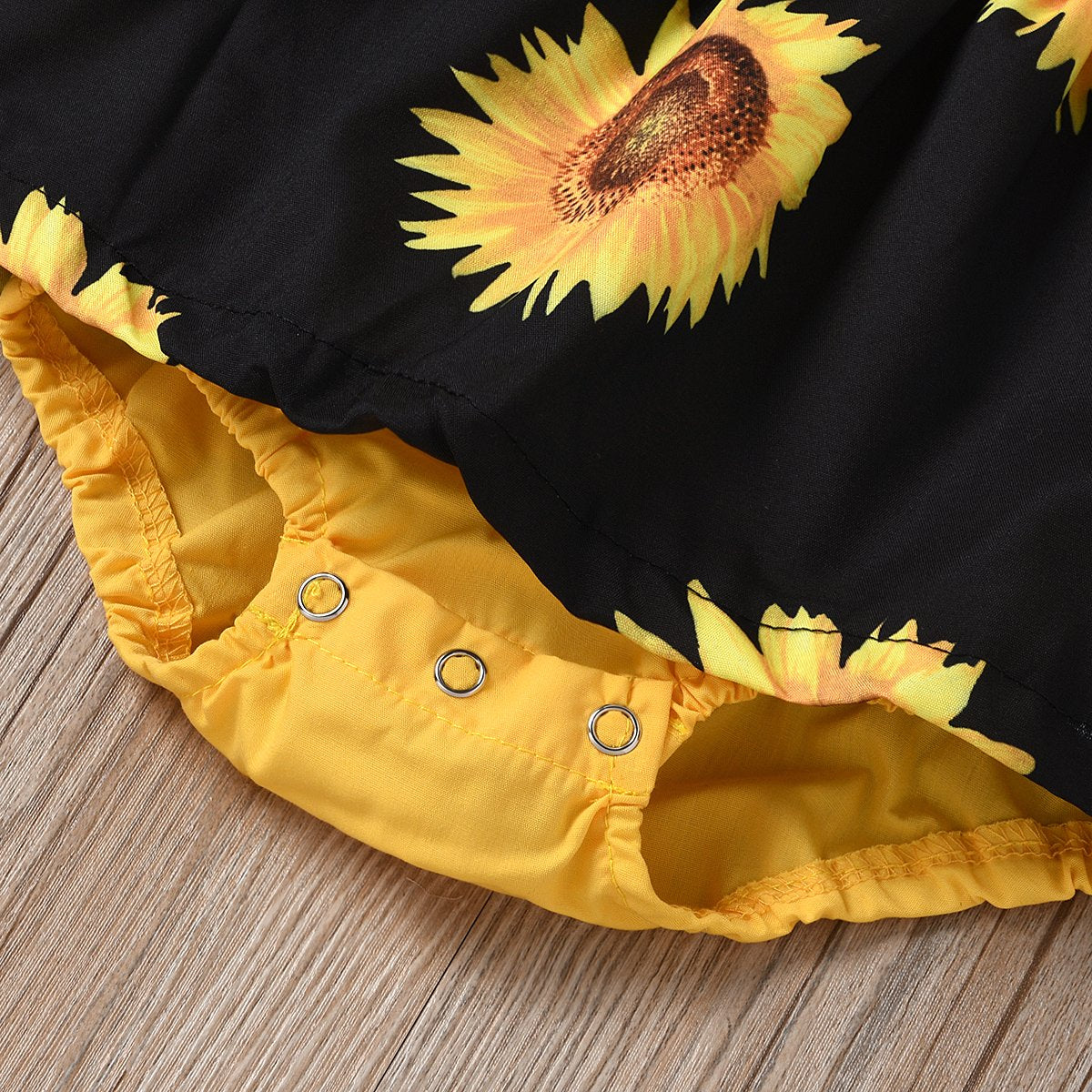 2 piezas mameluco estampado de girasol encantador