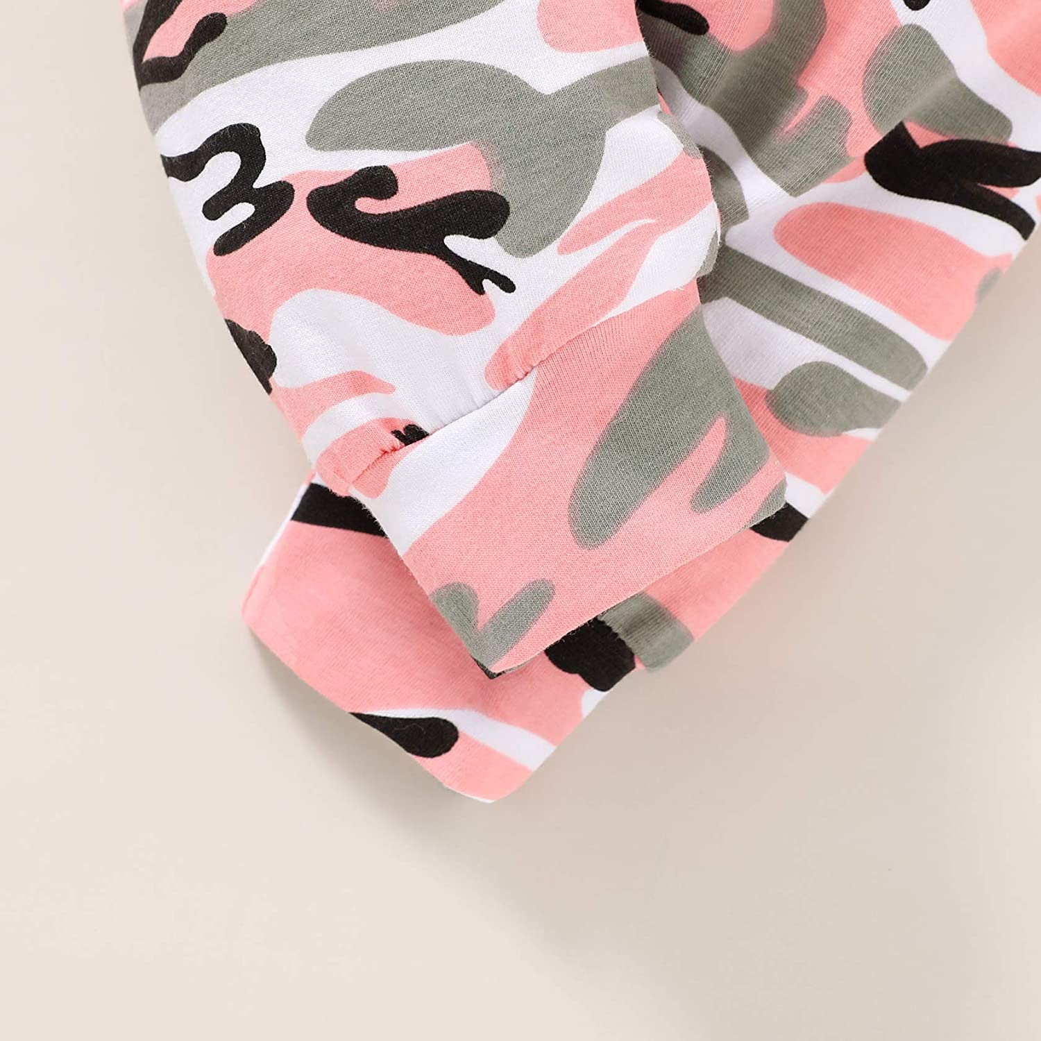 3PCS Little Sister Cool Camouflage Printed Baby Set