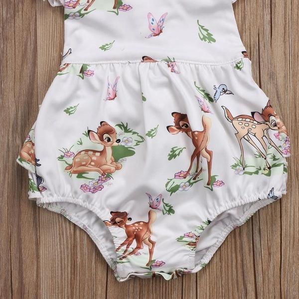 Lovely Little Deer Printed Baby Romper