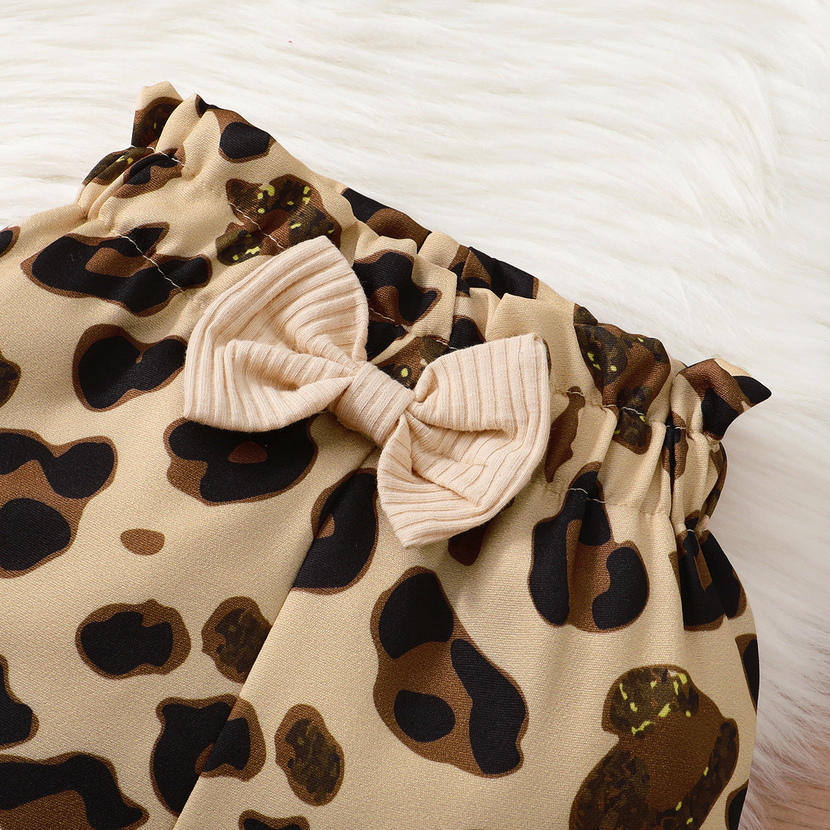 Conjunto de 3 piezas para niña con estampado de leopardo I Got It From My Mama